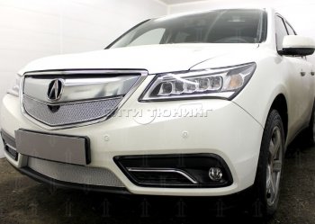 3 849 р. Нижняя решетка радиатора Allest Acura MDX YD3 дорестайлинг (2013-2016) (Хром)  с доставкой в г. Омск. Увеличить фотографию 2