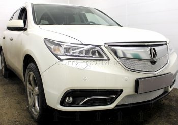 3 849 р. Нижняя решетка радиатора Allest Acura MDX YD3 дорестайлинг (2013-2016) (Хром)  с доставкой в г. Омск. Увеличить фотографию 3