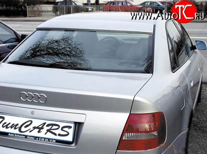 2 749 р. Козырёк RS на заднее лобовое стекло автомобиля Audi A4 B5 8D2 седан 1-ый рестайлинг (1996-1998) (Неокрашенный)  с доставкой в г. Омск