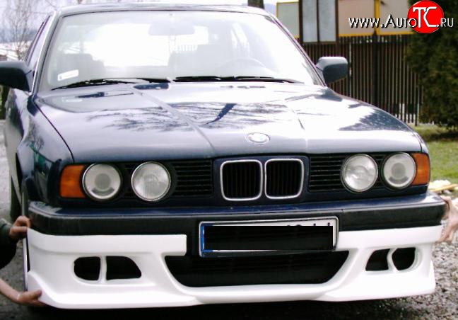 4 049 р. Накладка переднего бампера Street BMW 5 серия E34 седан дорестайлинг (1988-1994) (стеклопластик жёсткий, Неокрашенная)  с доставкой в г. Омск