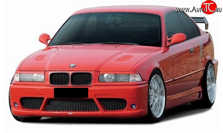 3 999 р. Передний бампер Lumma style BMW 3 серия E36 седан (1990-2000) (Неокрашенный)  с доставкой в г. Омск