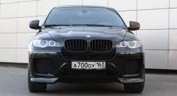 4 749 р. Накладки Global-Tuning на передний бампер автомобиля  BMW X6  E71 (2008-2014) дорестайлинг, рестайлинг (Неокрашенная)  с доставкой в г. Омск. Увеличить фотографию 3