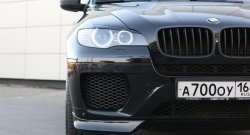 4 749 р. Накладки Global-Tuning на передний бампер автомобиля  BMW X6  E71 (2008-2014) дорестайлинг, рестайлинг (Неокрашенная)  с доставкой в г. Омск. Увеличить фотографию 4