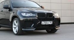 4 749 р. Накладки Global-Tuning на передний бампер автомобиля  BMW X6  E71 (2008-2014) дорестайлинг, рестайлинг (Неокрашенная)  с доставкой в г. Омск. Увеличить фотографию 5