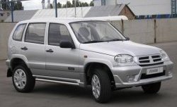 1 799 р. Пороги накладки Аскет  Chevrolet Niva  2123 (2002-2008), Лада 2123 (Нива Шевроле) (2002-2008) (Неокрашенные)  с доставкой в г. Омск. Увеличить фотографию 1