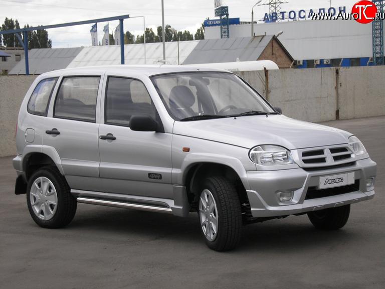 1 799 р. Пороги накладки Аскет  Chevrolet Niva  2123 (2002-2008), Лада 2123 (Нива Шевроле) (2002-2008) (Неокрашенные)  с доставкой в г. Омск