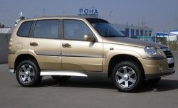 2 149 р. Пороги накладки Атака  Chevrolet Niva  2123 (2002-2008), Лада 2123 (Нива Шевроле) (2002-2008) (Неокрашенные)  с доставкой в г. Омск. Увеличить фотографию 1