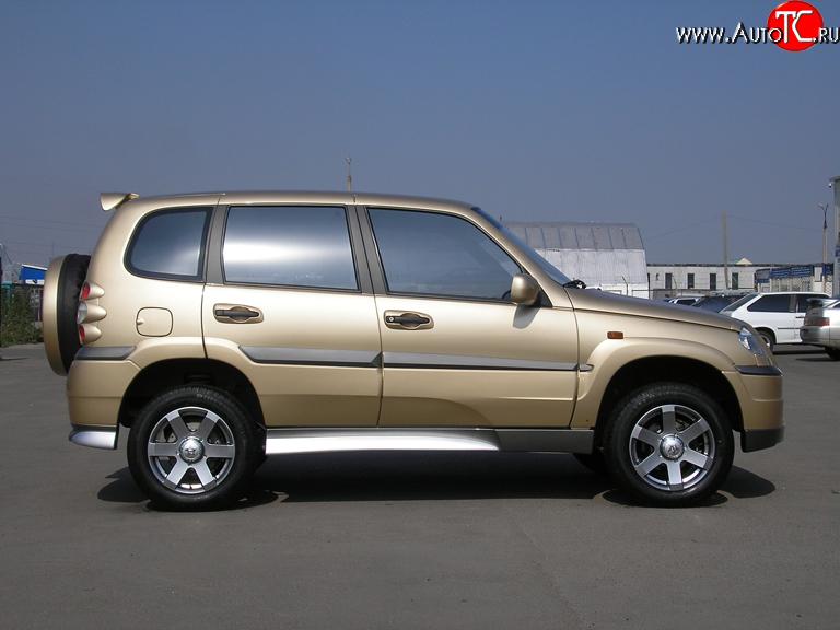 4 499 р. Накладки на двери (молдинги) Атака  Chevrolet Niva  2123 (2002-2008), Лада 2123 (Нива Шевроле) (2002-2008) (Неокрашенные)  с доставкой в г. Омск