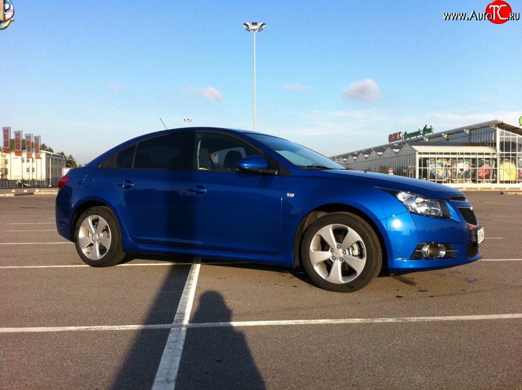 4 199 р. Пороги накладки Z-Line Chevrolet Cruze J300 седан дорестайлинг (2009-2012) (Неокрашенные)  с доставкой в г. Омск