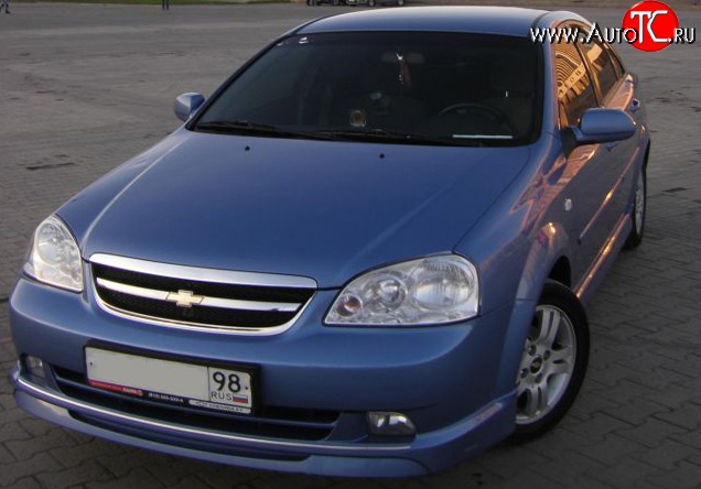 5 949 р. Накладка Street Edition на передний бампер Chevrolet Lacetti седан (2002-2013) (Неокрашенная)  с доставкой в г. Омск