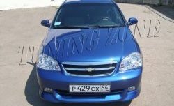 2 399 р. Накладка переднего бампера Tuning Zone Chevrolet Lacetti седан (2002-2013) (Неокрашенная)  с доставкой в г. Омск. Увеличить фотографию 2