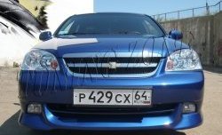 2 399 р. Накладка переднего бампера Tuning Zone Chevrolet Lacetti седан (2002-2013) (Неокрашенная)  с доставкой в г. Омск. Увеличить фотографию 3