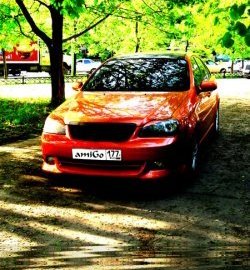 2 399 р. Накладка переднего бампера Tuning Zone Chevrolet Lacetti седан (2002-2013) (Неокрашенная)  с доставкой в г. Омск. Увеличить фотографию 5