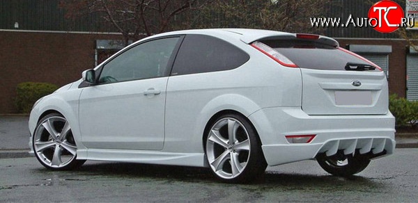 7 599 р. Накладка заднего бампера Loder 1899  Ford Focus  2 (2007-2011) хэтчбэк 3 дв. рестайлинг, хэтчбэк 5 дв. рестайлинг (Неокрашенная)  с доставкой в г. Омск