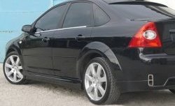 4 649 р. Пороги накладки ICС  Ford Focus  2 (2004-2011)  седан дорестайлинг, универсал дорестайлинг, хэтчбэк 5 дв. дорестайлинг, седан рестайлинг, универсал рестайлинг, хэтчбэк 5 дв. рестайлинг (Неокрашенные)  с доставкой в г. Омск. Увеличить фотографию 5