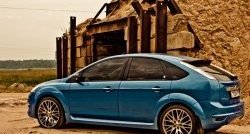 6 999 р. Пороги накладки ST Ford Focus 2  седан дорестайлинг (2004-2008) (Неокрашенные)  с доставкой в г. Омск. Увеличить фотографию 1