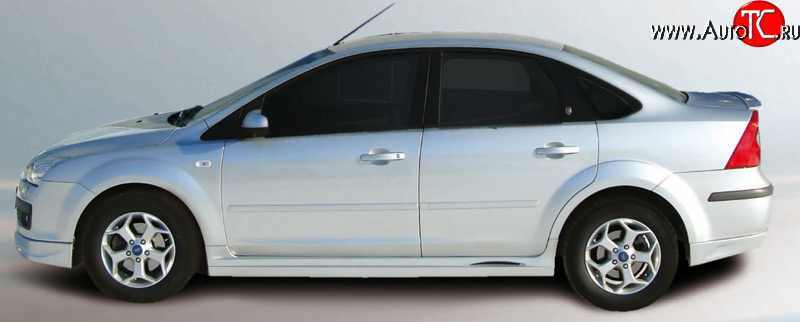 4 199 р. Пороги накладки FT Ford Focus 2 хэтчбэк 5 дв. рестайлинг (2007-2011) (Неокрашенные)  с доставкой в г. Омск