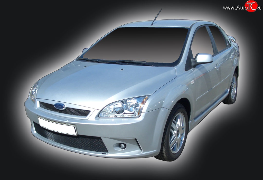 2 549 р. Решётка радиатора GT Dynamics Ford Focus 2  седан дорестайлинг (2004-2008) (Неокрашенная)  с доставкой в г. Омск