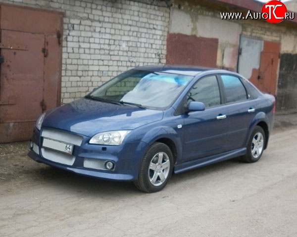 8 349 р. Пороги накладки M-VRS Ford Focus 2 хэтчбэк 5 дв. рестайлинг (2007-2011) (Неокрашенные)  с доставкой в г. Омск