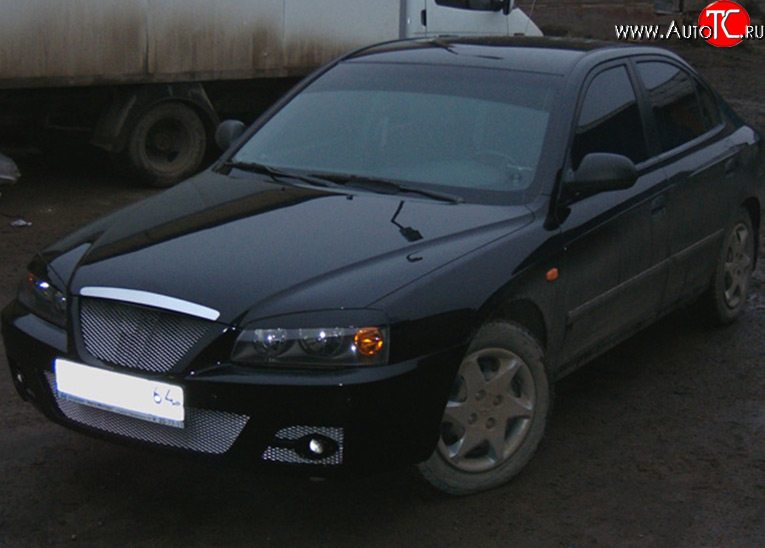 3 399 р. Передний бампер M-VRS Hyundai Elantra XD седан дорестайлинг (2000-2003) (Неокрашенный)  с доставкой в г. Омск