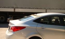 3 299 р. Козырёк на заднее лобовое стекло Sport Hyundai Solaris RBr седан рестайлинг (2014-2017) (Неокрашенный)  с доставкой в г. Омск. Увеличить фотографию 2