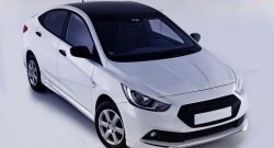 1 099 р. Реснички Sport Hyundai Solaris RBr хэтчбэк дорестайлинг (2010-2014) (Неокрашенные)  с доставкой в г. Омск. Увеличить фотографию 2