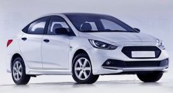 1 099 р. Реснички Sport Hyundai Solaris RBr хэтчбэк дорестайлинг (2010-2014) (Неокрашенные)  с доставкой в г. Омск. Увеличить фотографию 4