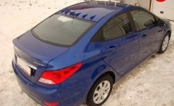 3 299 р. Лип спойлер Sport  Hyundai Solaris  RBr (2010-2017) седан дорестайлинг, седан рестайлинг (Неокрашенный)  с доставкой в г. Омск. Увеличить фотографию 3