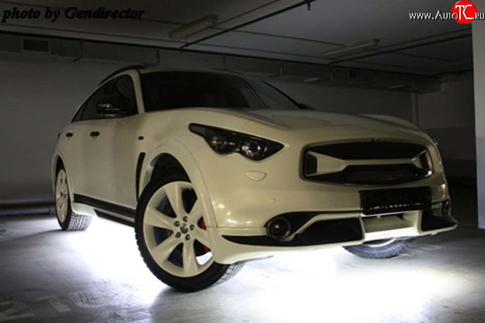 5 799 р. Радиаторная решётка Diablo INFINITI FX50 S51 дорестайлинг (2008-2011) (Неокрашенная)  с доставкой в г. Омск