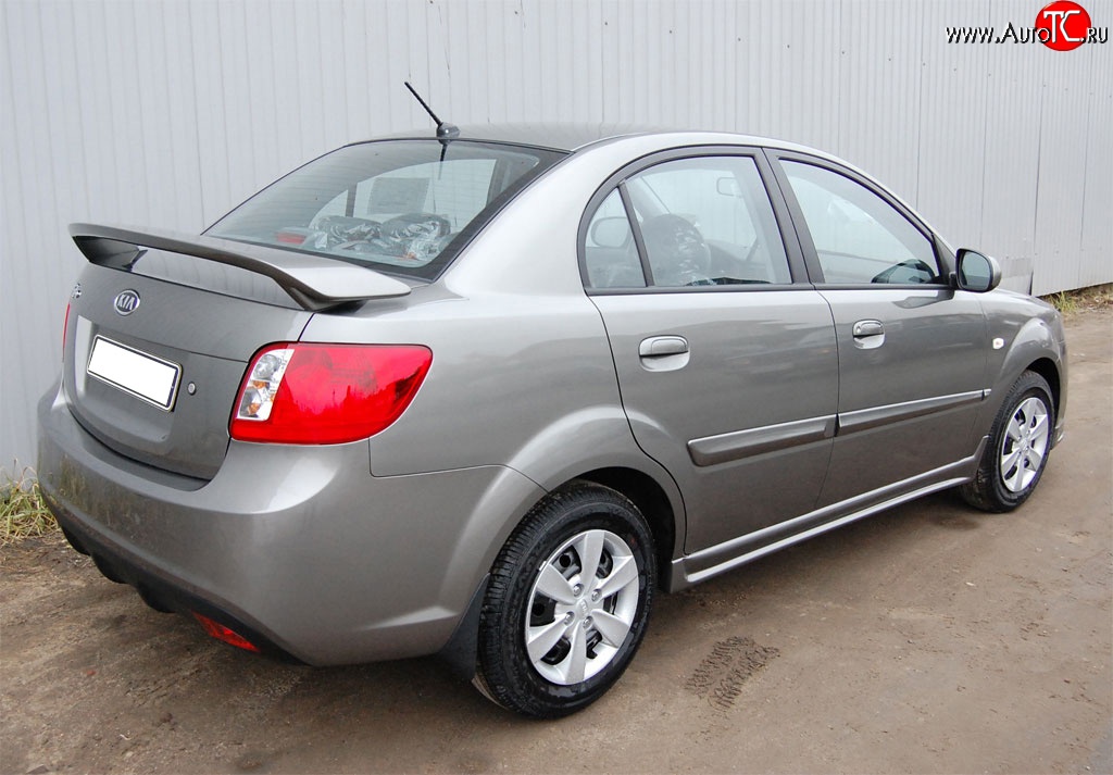 5 799 р. Спойлер GT Dynamics KIA Rio 2 JB дорестайлинг седан (2005-2009) (Неокрашенный)  с доставкой в г. Омск