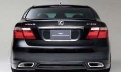 15 699 р. Накладка заднего бампера Wald  Lexus LS460  XF40 (2006-2012) дорестайлинг, 1-ый рестайлинг (Неокрашенная)  с доставкой в г. Омск. Увеличить фотографию 1