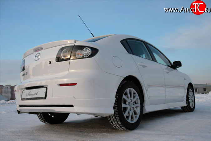 6 949 р. Пороги накладки Sunset Mazda 3/Axela BK дорестайлинг седан (2003-2006) (Неокрашенные)  с доставкой в г. Омск