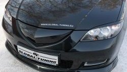 729 р. Реснички на фары Global-Tuning Mazda 3/Axela BK дорестайлинг седан (2003-2006) (Неокрашенные)  с доставкой в г. Омск. Увеличить фотографию 2