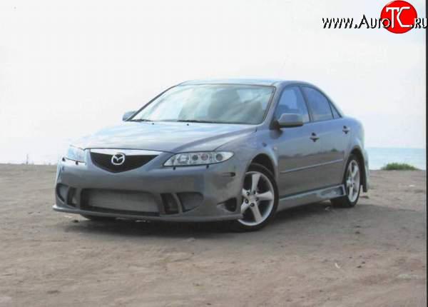 8 449 р. Передний бампер на Mazda 6 GG седан дорестайлинг (2002-2005)  с доставкой в г. Омск