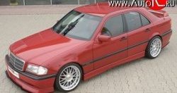 3 599 р. Пороги накладки Rieger  Mercedes-Benz C-Class ( S202,  W202) (1992-2001) дорестайлинг универсал, дорестайлинг седан, рестайлинг седан, рестайлинг универсал  с доставкой в г. Омск. Увеличить фотографию 1