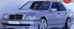 3 599 р. Пороги накладки Rieger Mercedes-Benz C-Class S202 дорестайлинг универсал (1992-1997)  с доставкой в г. Омск. Увеличить фотографию 2