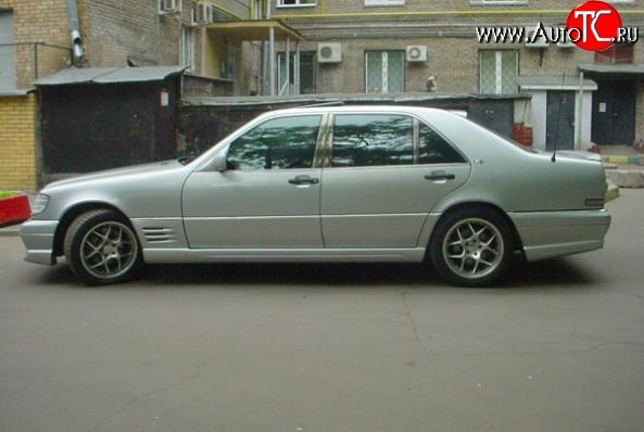 12 599 р. Пороги накладки LORINSER Mercedes-Benz S class W140 Седан (1991-1998) (Неокрашенные)  с доставкой в г. Омск