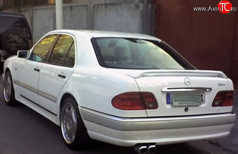 3 799 р. Накладка заднего бампера LORINZER Style Mercedes-Benz E-Class W210 дорестайлинг седан (1996-1999) (Неокрашенная)  с доставкой в г. Омск