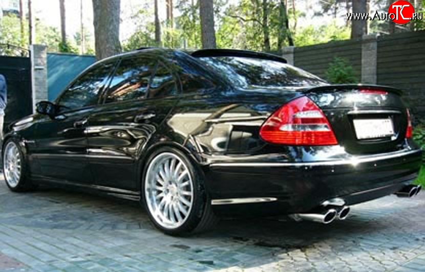 2 699 р. Козырёк AMG на заднее лобовое стекло автомобиля  Mercedes-Benz E-Class  W211 (2002-2009) дорестайлинг седан, рестайлинг седан (Неокрашенный)  с доставкой в г. Омск