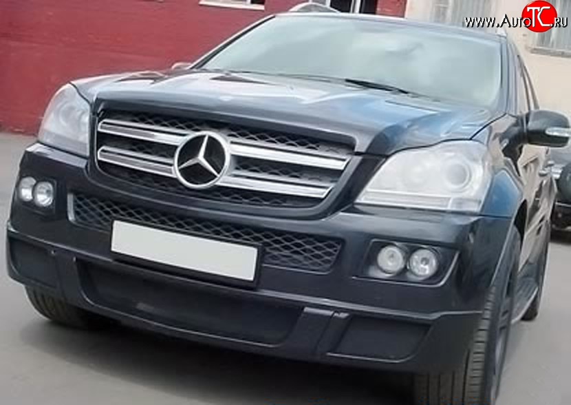 22 599 р. Накладка переднего бампера BRABUS Mercedes-Benz GL class X164 дорестайлинг (2006-2009) (Неокрашенная)  с доставкой в г. Омск