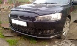 Накладка переднего бампера Elegance Mitsubishi Lancer 10 хэтчбек 5 дв рестайлинг (2011-2017)