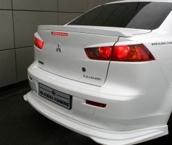 4 749 р. Накладка заднего бампера Mitsubishi Global-Tuning  Mitsubishi Lancer  10 (2007-2017) седан дорестайлинг, седан рестайлинг (Неокрашенная)  с доставкой в г. Омск. Увеличить фотографию 2