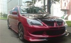 Накладка переднего бампера Evo Mitsubishi (Митсубиси) Lancer (Лансер)  9 (2003-2009) 9 1-ый рестайлинг седан, 1-ый рестайлинг универсал, 2-ой рестайлинг седан, 2-ой рестайлинг универсал