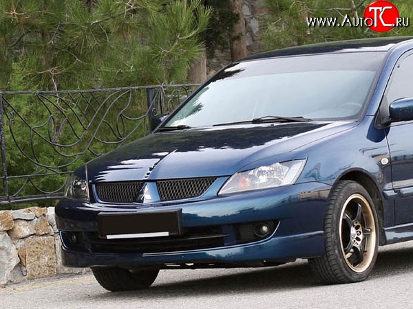 5 749 р. Накладка переднего бампера Sport 2.0 Mitsubishi Lancer 9 2-ой рестайлинг седан (2005-2009) (Неокрашенная)  с доставкой в г. Омск