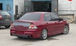 14 299 р. Задний бампер Evo  Mitsubishi Lancer  9 (2003-2009) 1-ый рестайлинг седан, 2-ой рестайлинг седан (Неокрашенный)  с доставкой в г. Омск. Увеличить фотографию 1