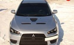 31 799 р. Пластиковый капот Evo Mitsubishi Lancer 10 седан рестайлинг (2011-2017) (Неокрашенный)  с доставкой в г. Омск. Увеличить фотографию 2