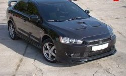 31 799 р. Пластиковый капот Evo Mitsubishi Lancer 10 седан рестайлинг (2011-2017) (Неокрашенный)  с доставкой в г. Омск. Увеличить фотографию 5