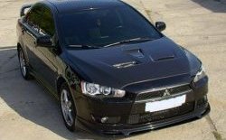 31 799 р. Пластиковый капот Evo Mitsubishi Lancer 10 седан рестайлинг (2011-2017) (Неокрашенный)  с доставкой в г. Омск. Увеличить фотографию 6