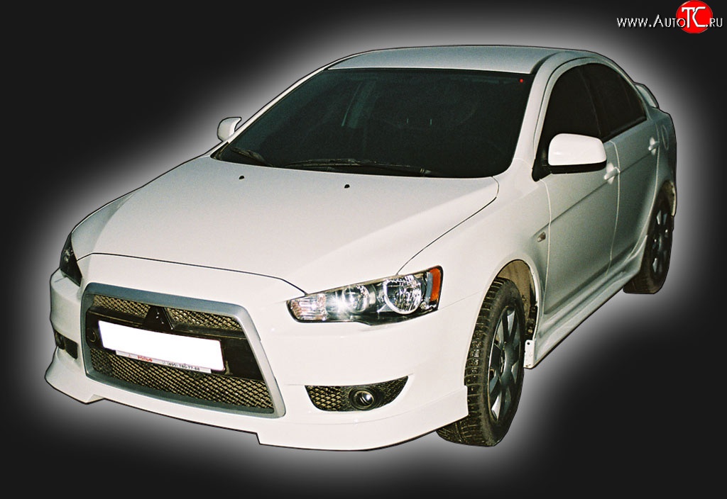 5 999 р. Пороги накладки GT Dynamics Mitsubishi Lancer 10 хэтчбек 5 дв рестайлинг (2011-2017) (Неокрашенные)  с доставкой в г. Омск