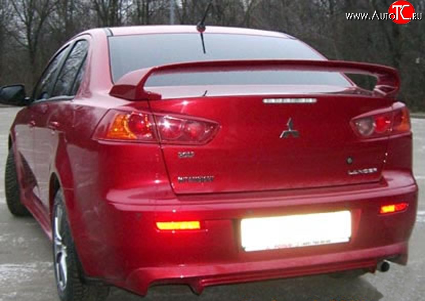 8 199 р. Спойлер Zodiak  Mitsubishi Lancer  10 (2007-2017) седан дорестайлинг, седан рестайлинг (Неокрашенный)  с доставкой в г. Омск